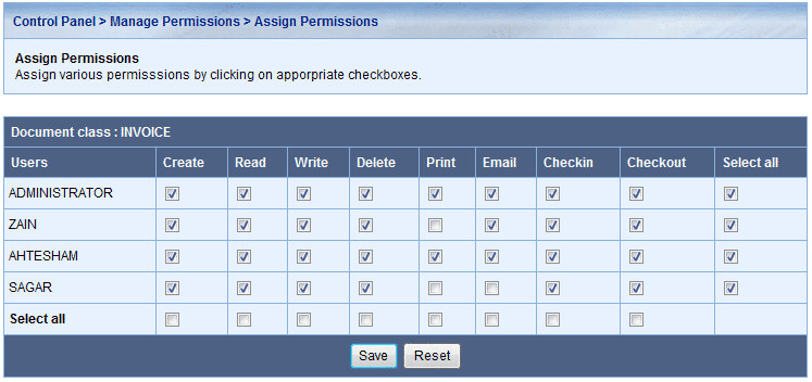 Assign User Permission