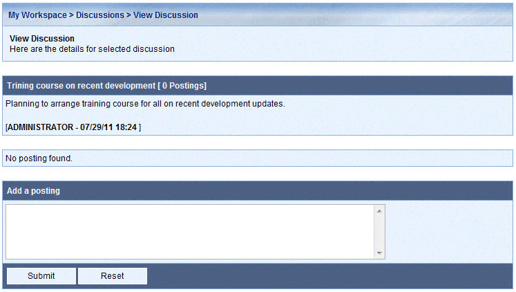 View Discussions