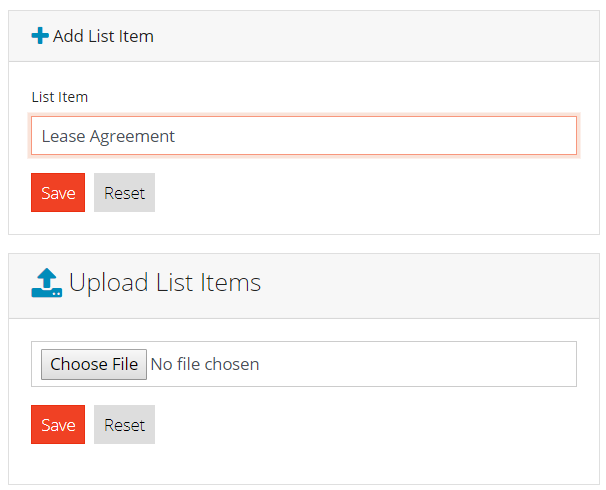 Add List Item Form