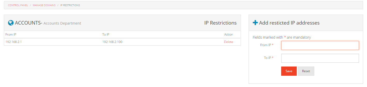 IP Restrictions