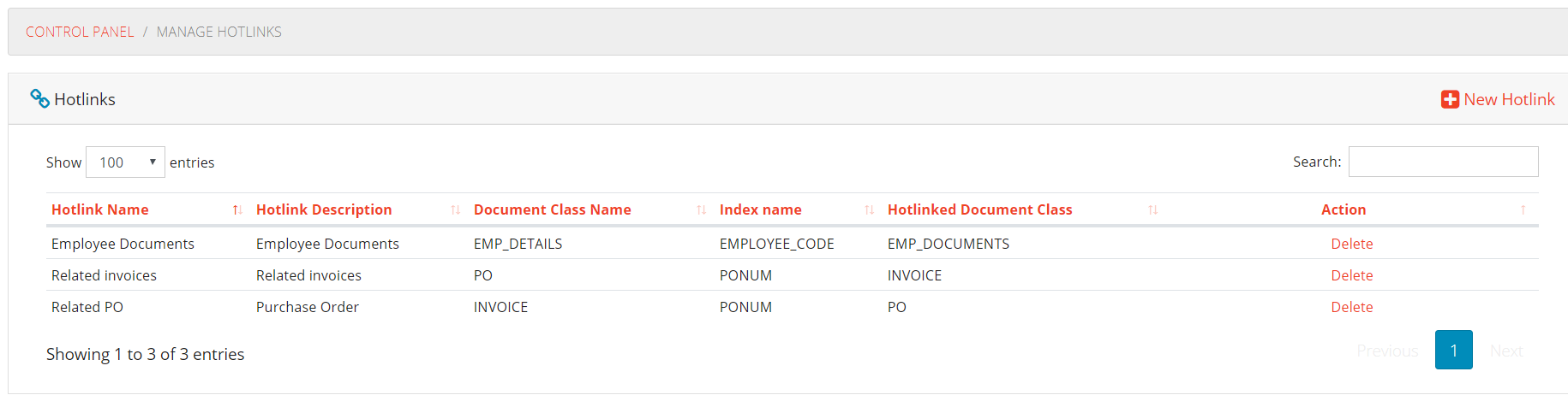 Manage Hotlinks