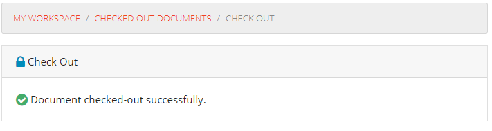 Document Checkout Done