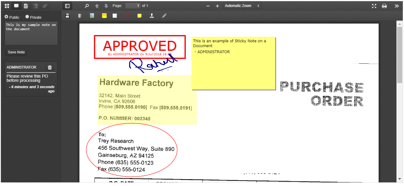 Document Viewer - Notes