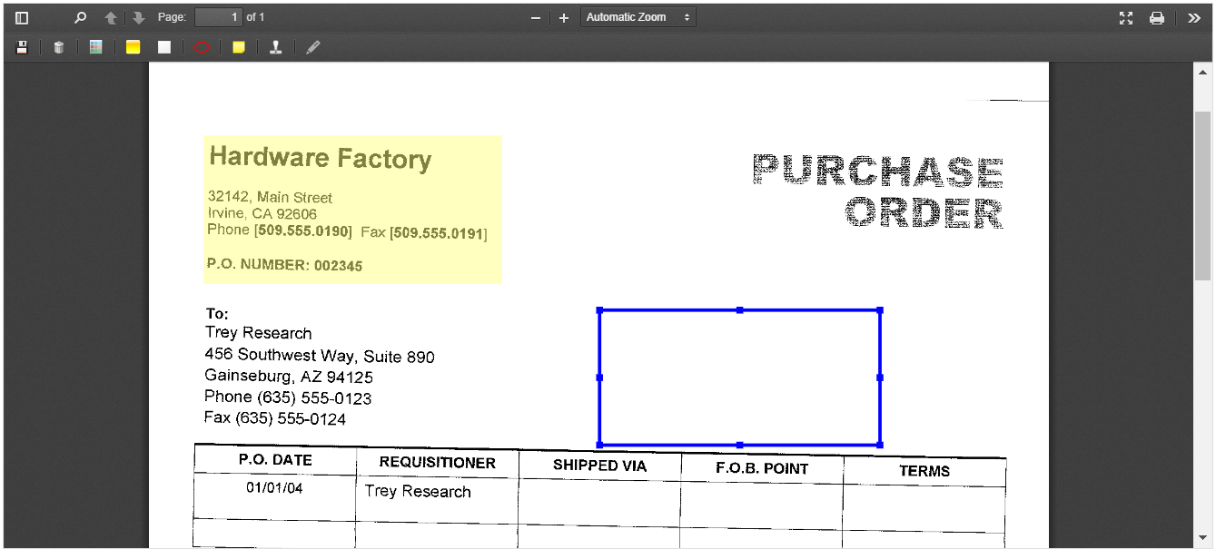 Document Viewer - Readact Annotation