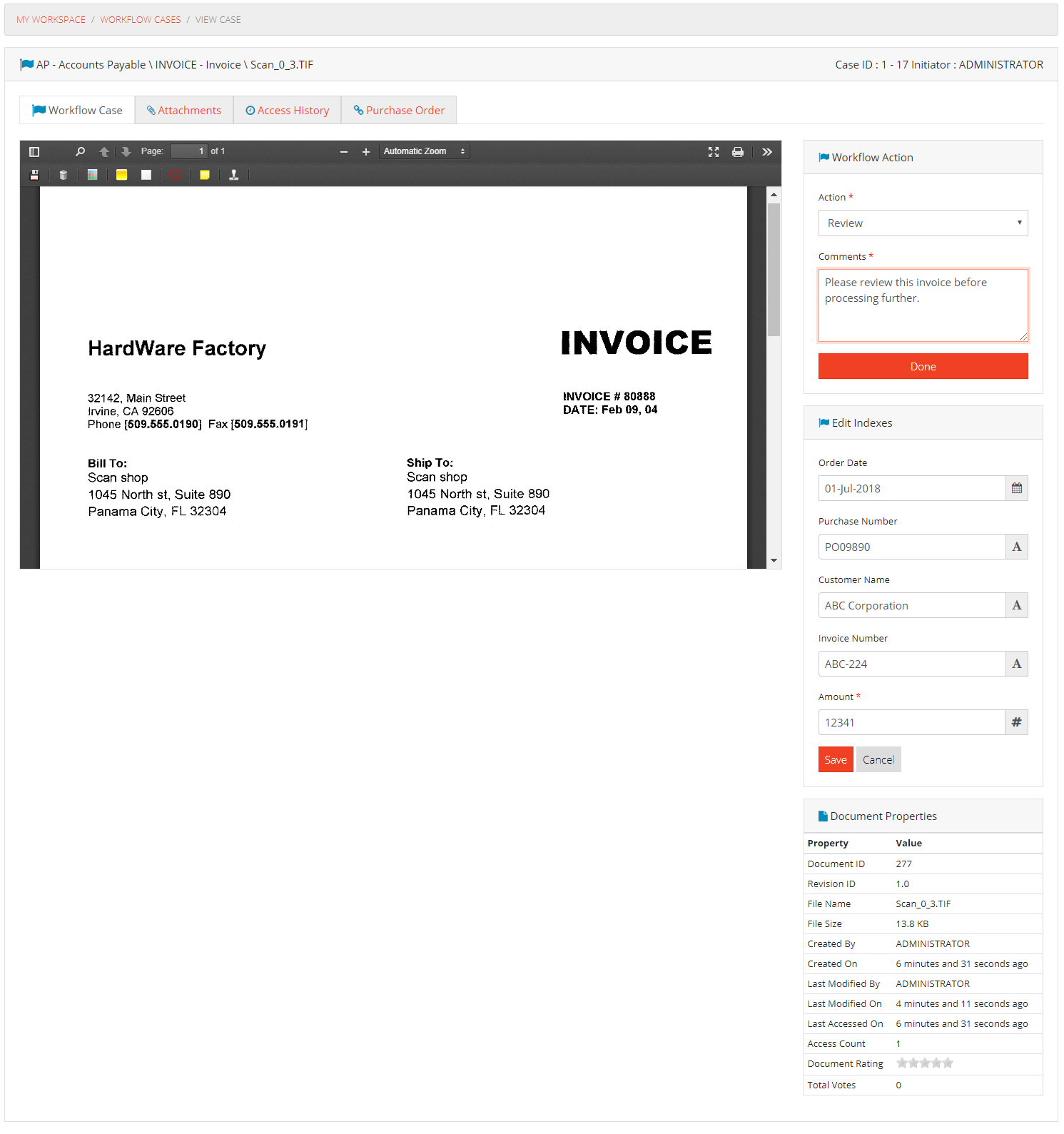 Workflow Case