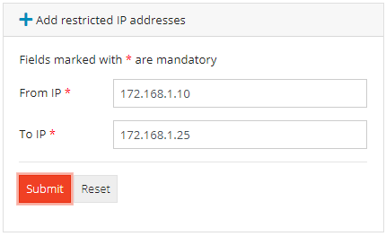 Add IP Restrictions