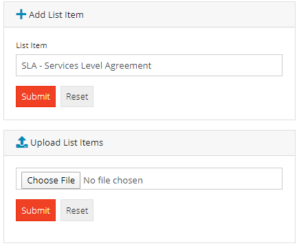 Add List Item Form