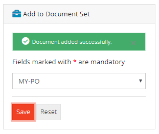 Add to Document Set