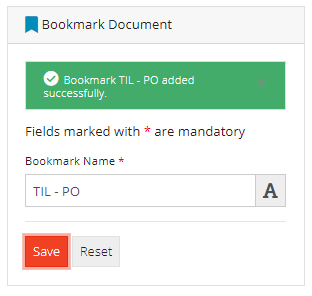 Bookmark Document
