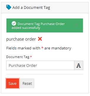 Document Tag Form
