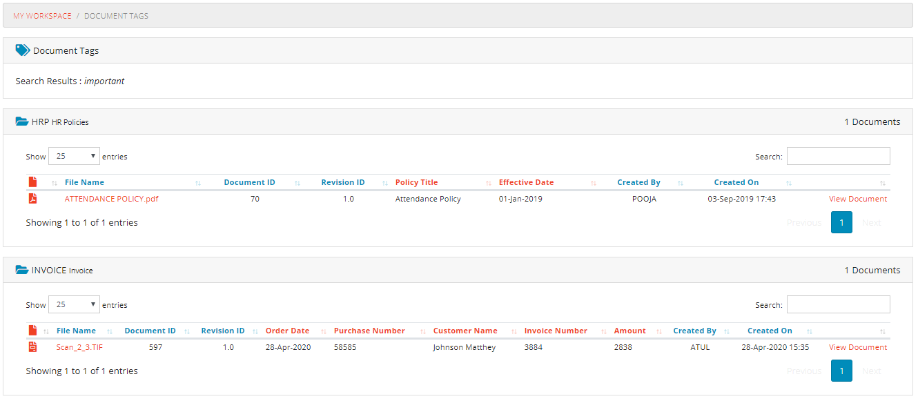 Document Tag - Hitlist