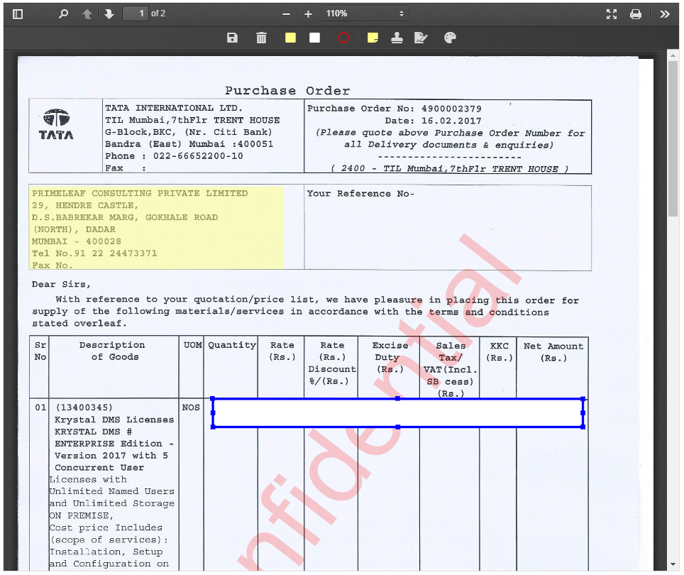 Document Viewer - Readact Annotation