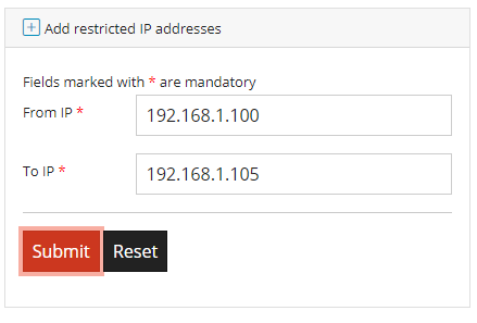 Add IP Restrictions