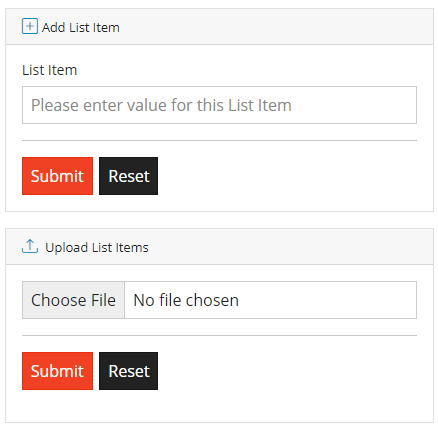 Add List Item Form