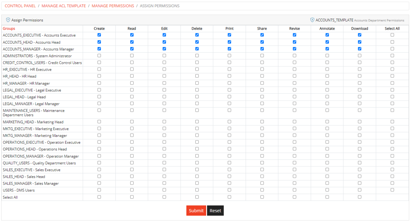 Assign Permissions