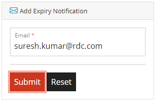 Add Expiry Notification Form