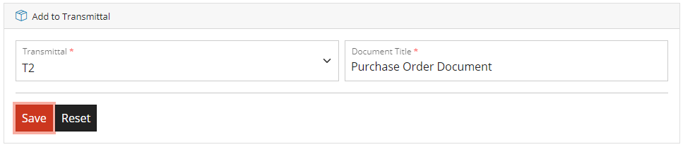 Add Document To Transmittal