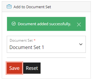 Add to Document Set