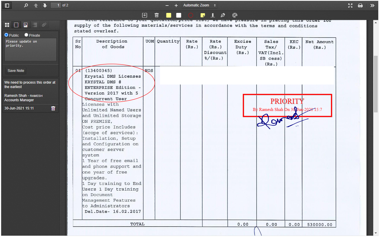 Document Viewer - Notes