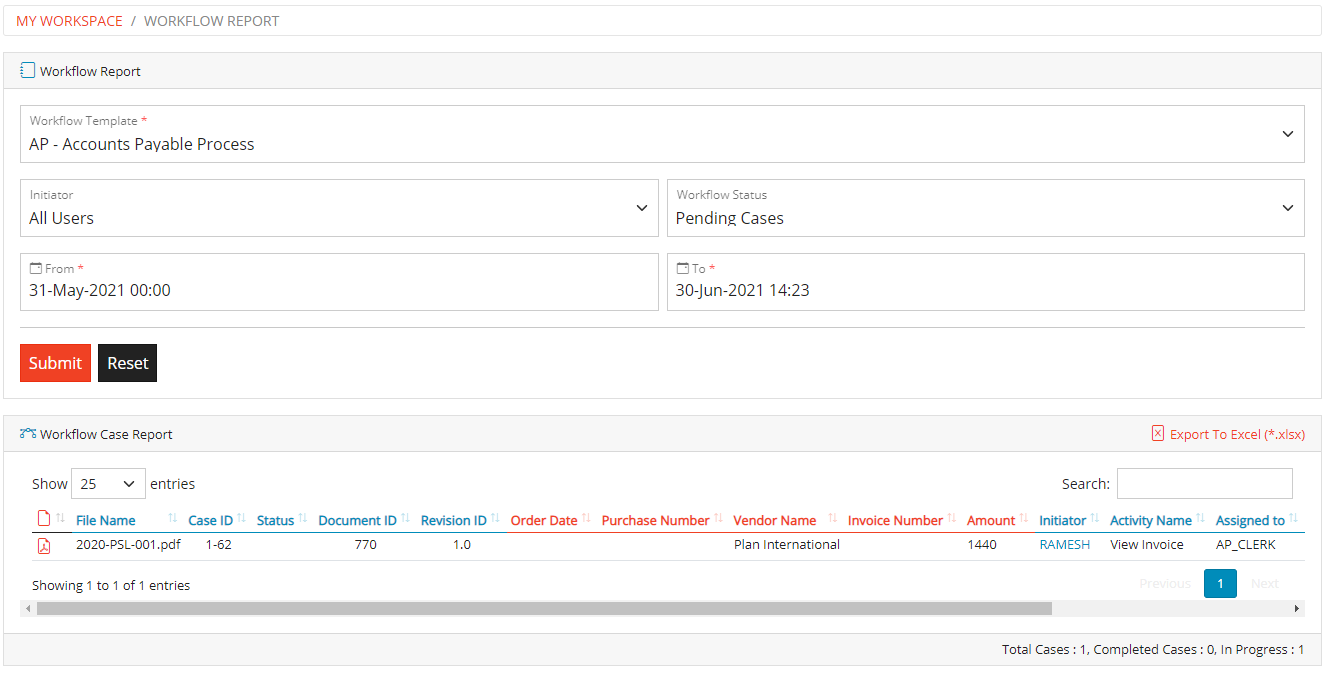 Workflow Report