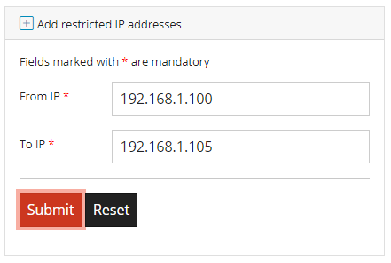 Add IP Restrictions