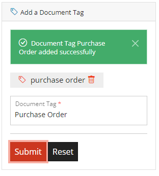 Document Tag Form