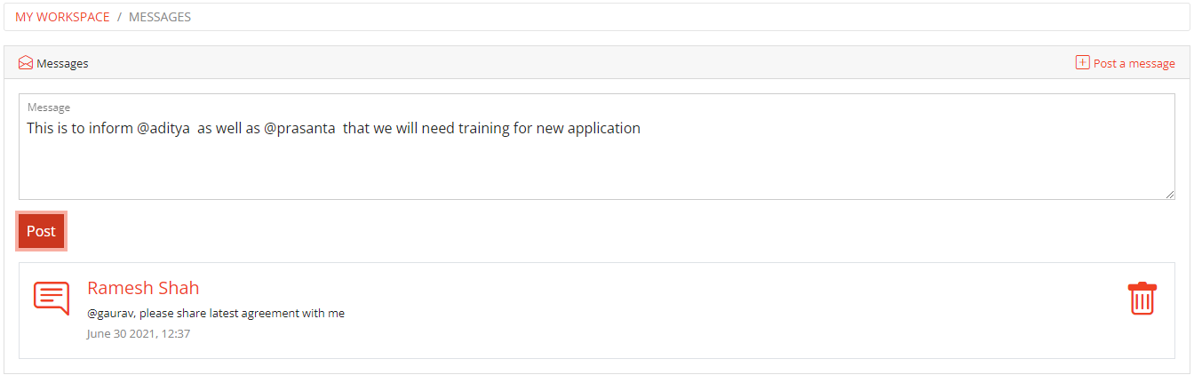 Add Message Form Add Message Form