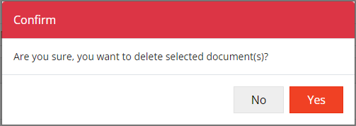 Delete Documents - Alert Delete Documents - Alert