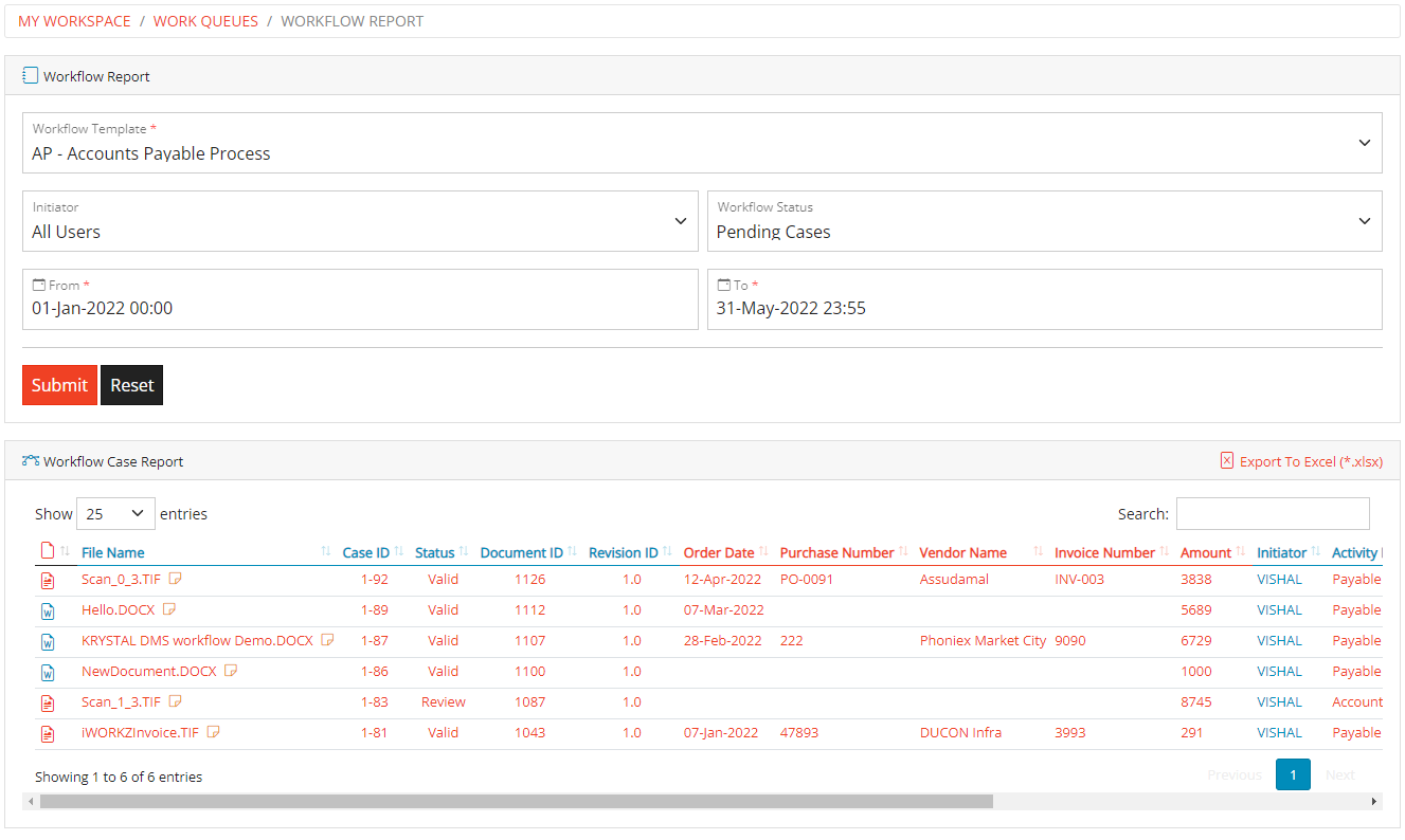 Workflow Report Workflow Report