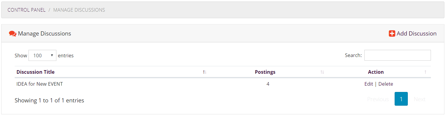 Manage Discussions
