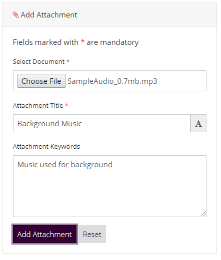 Add Document Attachment