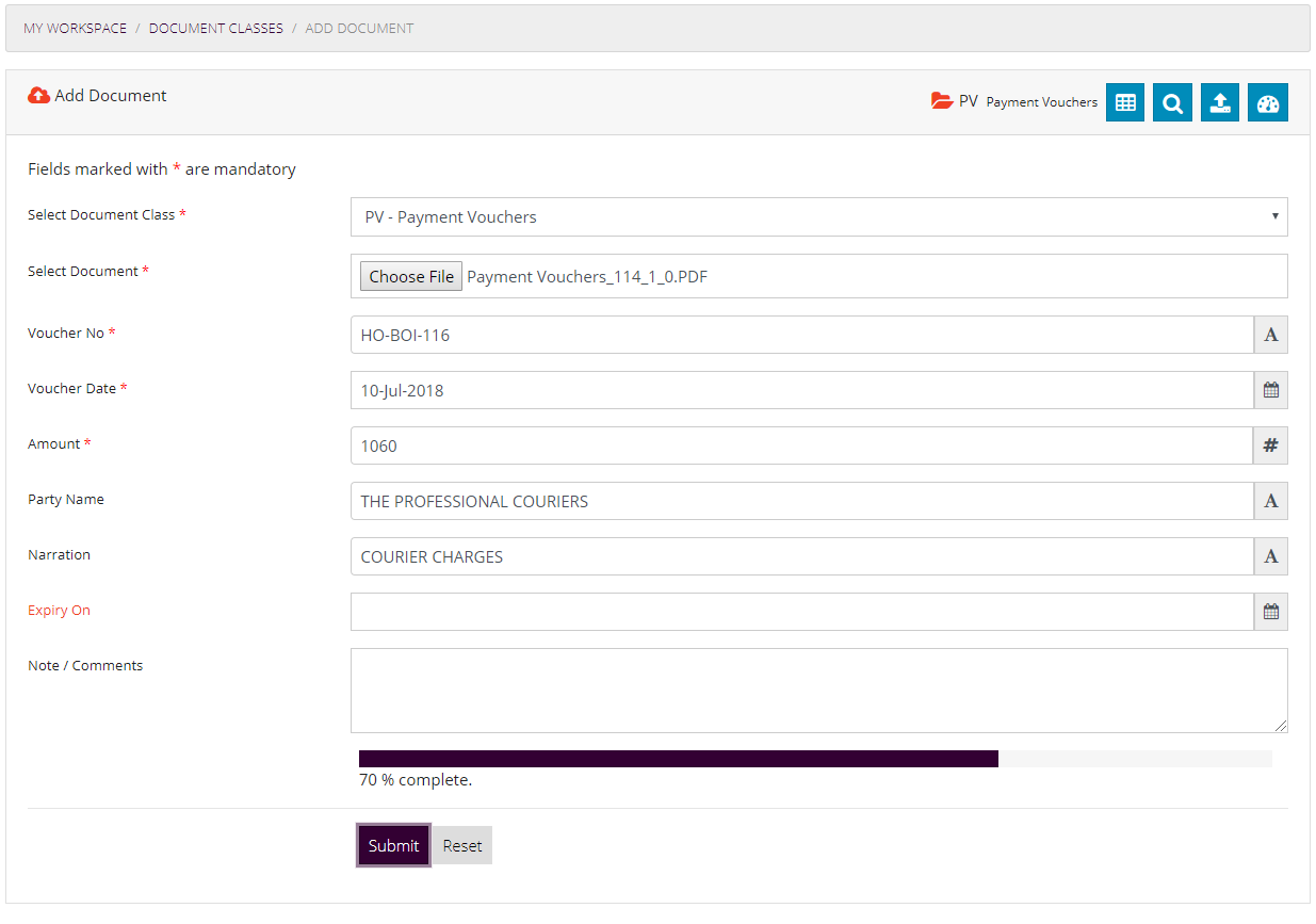 Add Document Form