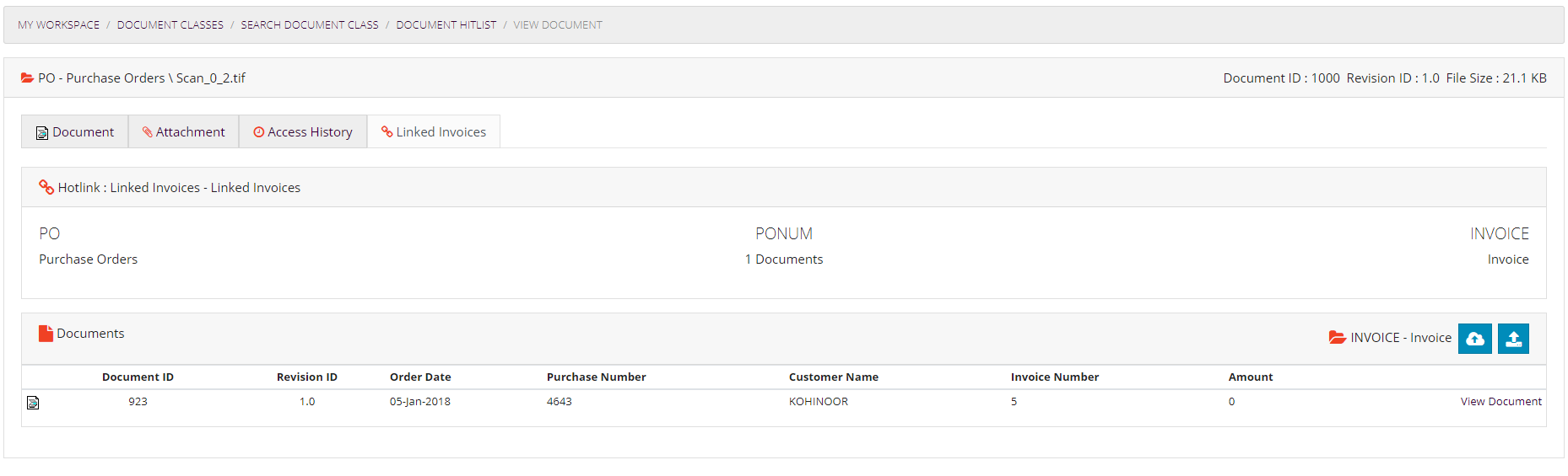 Document Hotlink