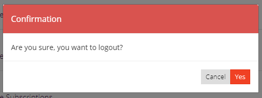 Logout Confirmation