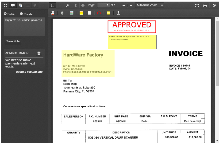 Document Viewer - Notes