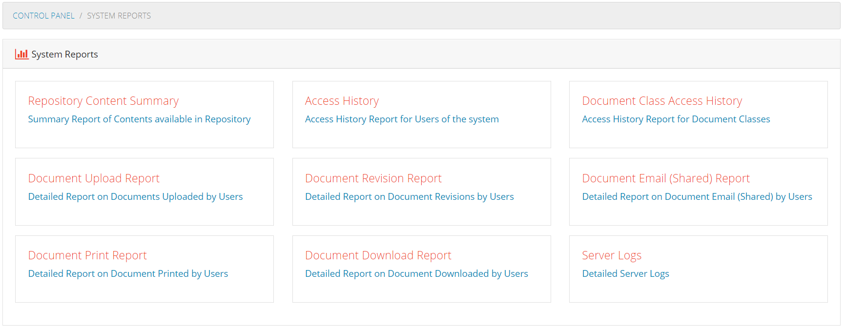 System Reports