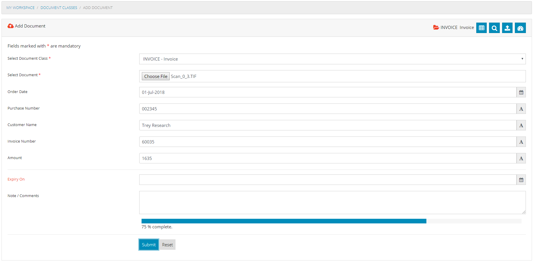 Add Document Form