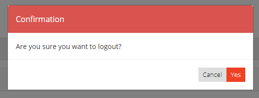 Logout Confirmation