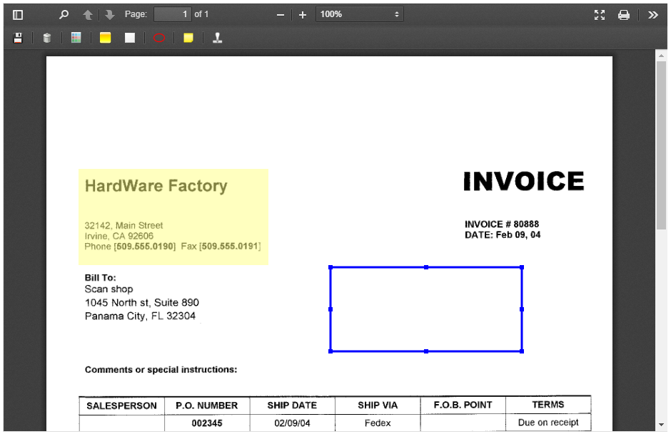 Document Viewer - Readact document