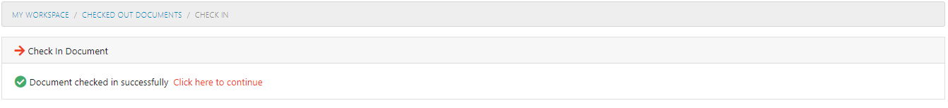 Document Check-in Done