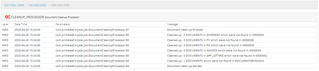 View Job Logs View Job Logs